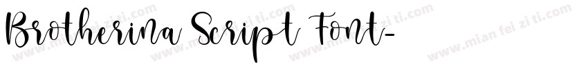 Brotherina Script Font字体转换